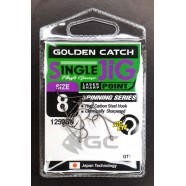 Рибальські гачки, GC Single Jig 1259, 10шт/уп, колір BN, №8